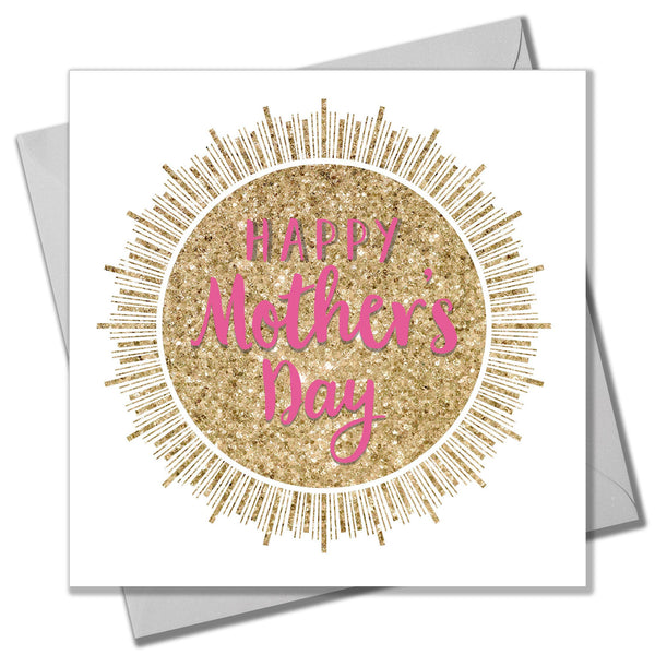 Mother's Day Card, Glitter Sun, Happy Mother's Day