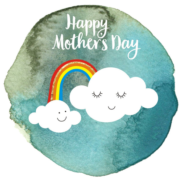 Mother's Day Card, Clouds and a Rainbow, Happy Mother's Day