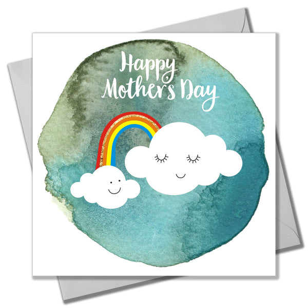 Mother's Day Card, Clouds and a Rainbow, Happy Mother's Day