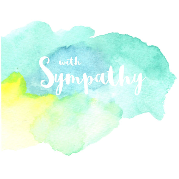 Sympathy, Sorry, Thinking of you Card, Watercolour, With Sympathy