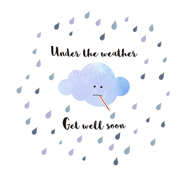 Get Well Card, Poorly Cloud, Under the Weather, Get Well Soon