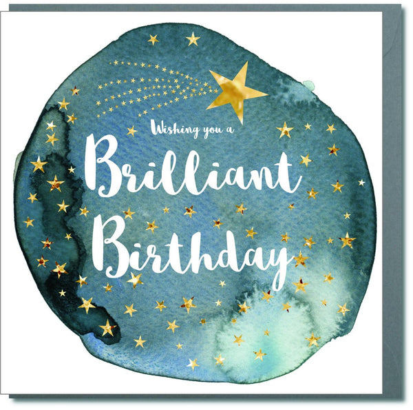 Birthday Card, Shooting Star, Wishing you a Brilliant Birthday