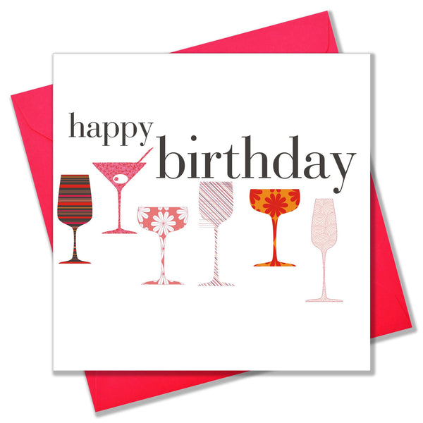 Birthday Card, Cocktails, Happy Birthday