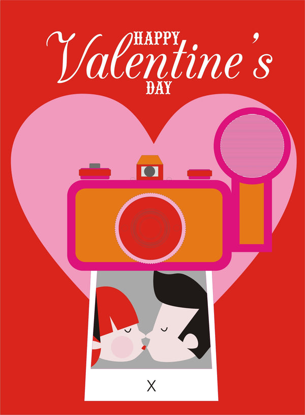 Valentine's Day Card, Instant Photo, Happy Valentine's Day