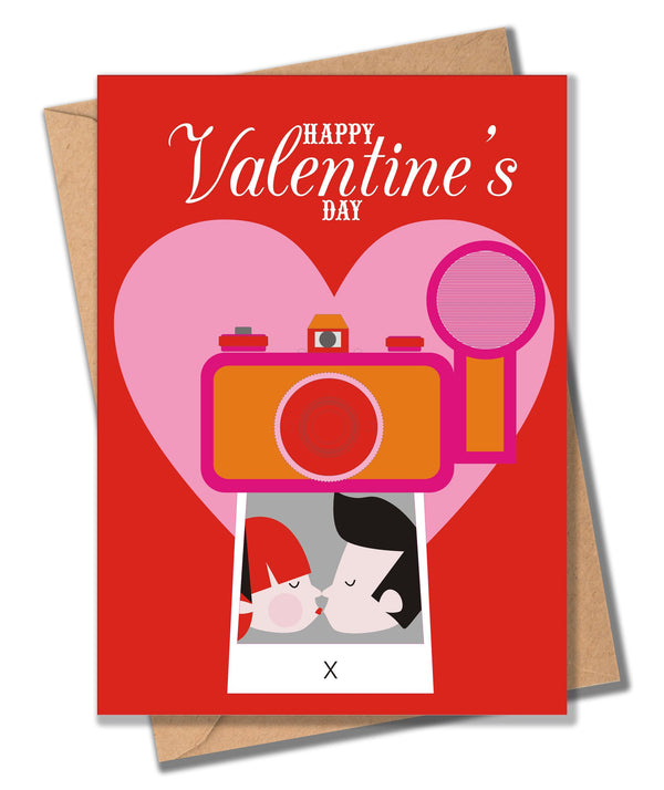 Valentine's Day Card, Instant Photo, Happy Valentine's Day