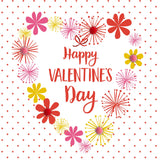 Valentine's Day Card, Heart of Flowers, Embellished with colourful pompoms